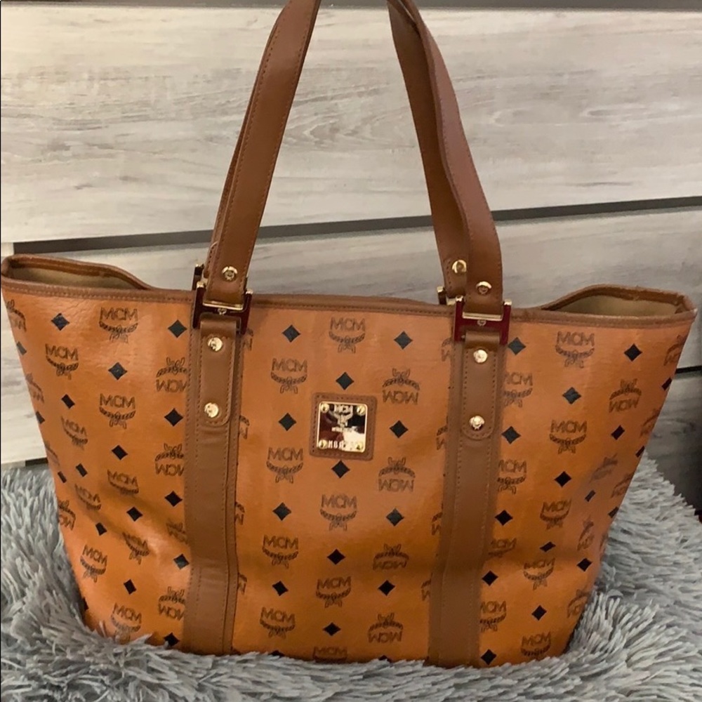 Mcm tote bag in Cognac Leather